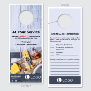 Maintenance Door Hanger