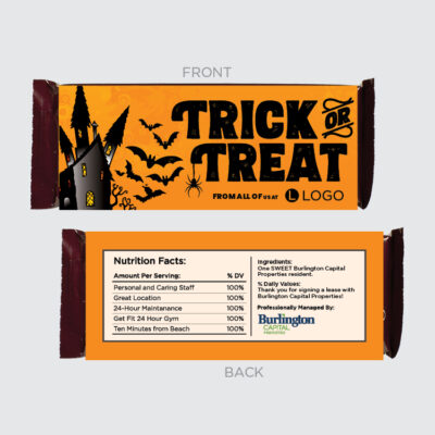 trick or treat candy bar wrap